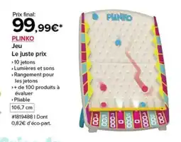 Costco PLINKO Jeu Le juste prix offre