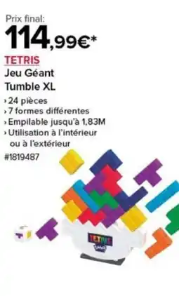 Costco TETRIS Jeu Géant Tumble XL offre