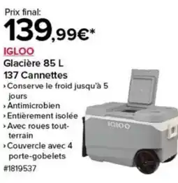 Costco IGLOO Glacière 137 Cannettes offre