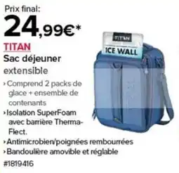 Costco TITAN Sac déjeuner extensible offre