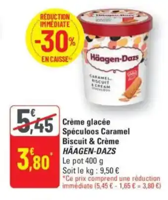 G20 Crème glacée spéculoos caramel biscuit & crème häagen-dazs offre