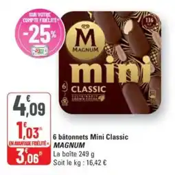 G20 6 bâtonnets mini classic magnum offre