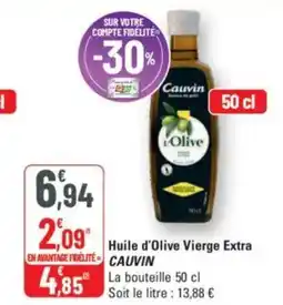G20 Huile d'olive vierge extra cauvin offre