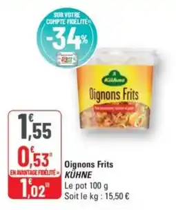 G20 Oignons frits kĂŒhne offre