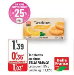 G20 Tartelettes au citron belle france offre
