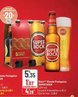 G20 Bière blonde portugaise super bock offre