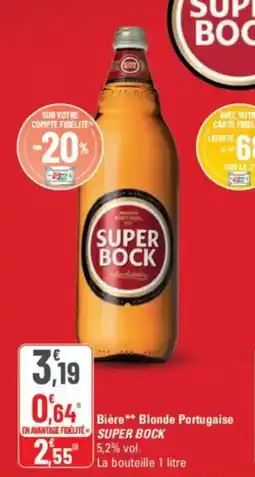 G20 Bière blonde portugaise super bock offre