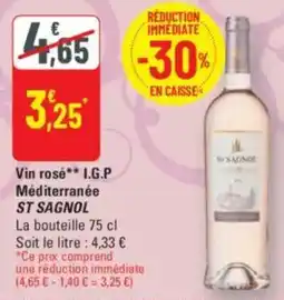 G20 Vin rosé i.g.p méditerranée st sagnol offre