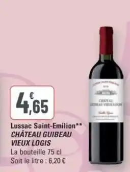 G20 Lussac Lussac Saint-Emilion** CHĂTEAU GUIBEAU VIEUX LOGIS La bouteille 75 cl chĂąteau guibeau vieux logis offre