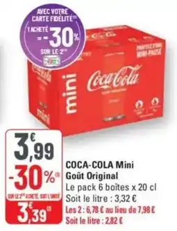 G20 Coca-cola mini goût original offre