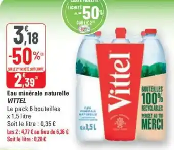 G20 Eau minérale naturelle vittel offre