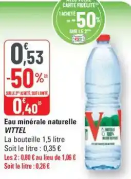 G20 Eau minérale naturelle vittel offre