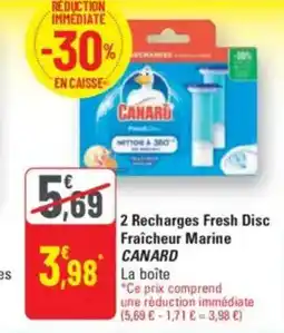 G20 2 recharges fresh disc fraîcheur marine canard offre