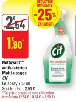 G20 Nettoyant antibactérien multi-usages cif offre