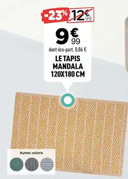 Centrakor Le tapis mandala 120x180 cm offre