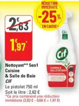 G20 Nettoyant 5en1 cuisine & salle de bain cif offre