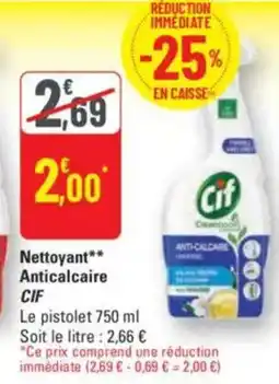G20 Nettoyant anticalcaire cif offre