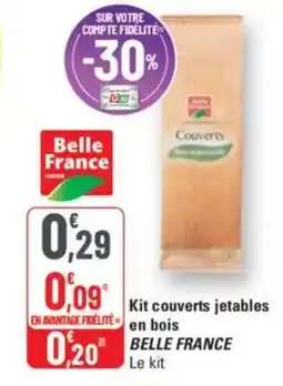 G20 Kit couverts jetables en bois belle france offre