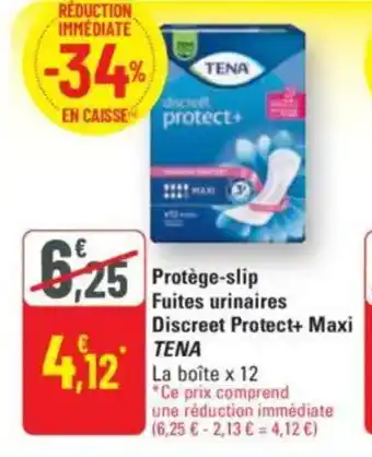 G20 Protège-slip fuites urinaires discreet protect+ maxi tena offre