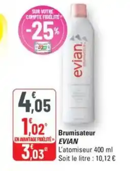 G20 Brumisateur evian offre