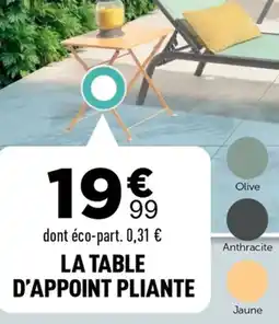 Centrakor La table d'appoint pliante offre