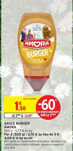Intermarché AMORA Sauce burger offre