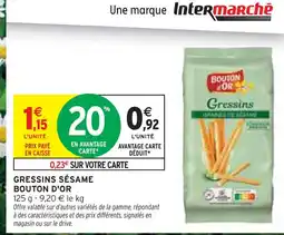 Intermarché BOUTON D'OR Gressins sésame offre