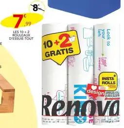 Stokomani RENOVA Les 10 + 2 rouleaux d’essuie-tout offre