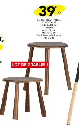 Stokomani DECLIC HOME Le set de 2 tables d'appoint offre