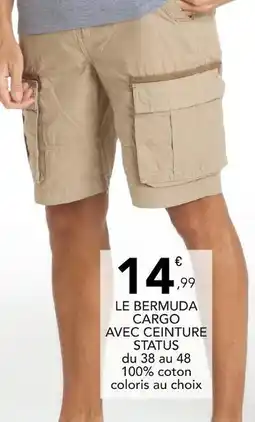 Stokomani STATUS Le bermuda cargo avec ceinture offre
