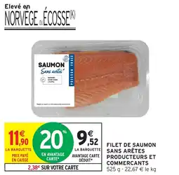 Intermarché Filet de saumon sans arêtes producteurs et commercants offre