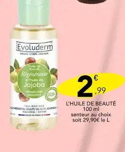 Stokomani EVOLUDERM L'huile de beauté offre