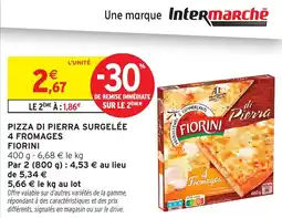 Intermarché Pizza di pierra surgelée 4 fromages fiorini offre