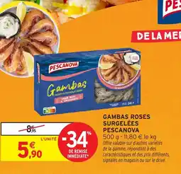 Intermarché Gambas roses surgelées pescanova offre