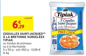 Intermarché Coquilles saint-jacques à la bretonne surgelées tipiak offre