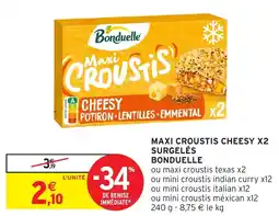 Intermarché Maxi croustis cheesy x2 surgelés bonduelle offre