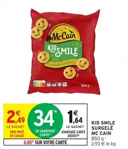 Intermarché Kid smile surgelé mc cain offre