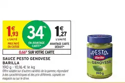 Intermarché Sauce pesto genovese barilla offre