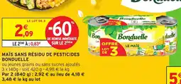 Intermarché Maïs sans résidu de pesticides bonduelle offre