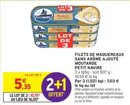 Intermarché Filets de maquereaux sans arôme ajouté moutarde petit navire offre