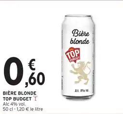 Intermarché Bière blonde top budget offre