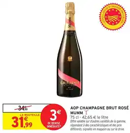 Intermarché Aop champagne brut rosé mumm offre