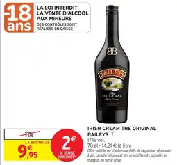 Intermarché Irish cream the original baileys offre