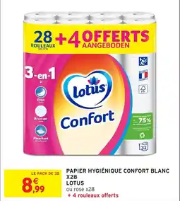 Intermarché Papier hygiénique confort blanc x28 lotus offre