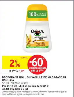 Intermarché Déodorant roll on vanille de madagascar ushuaia offre