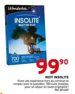 Trafic Nuit insolite offre