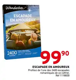 Trafic Escapade en amoureux offre
