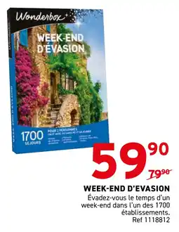 Trafic Week-end d'évasion offre