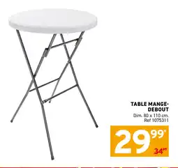Trafic Table mange debout offre