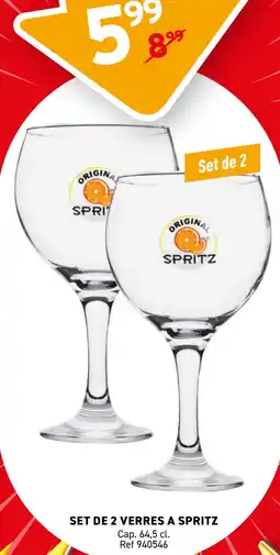 Trafic Set de 2 verres a spritz offre